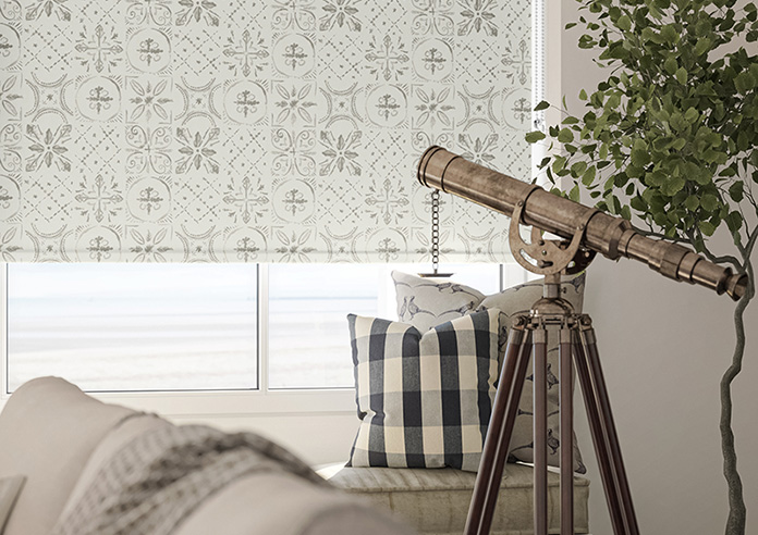 Moroccan Tiles, Isle Grey - Twist&Fit Roller Blind - Image 5